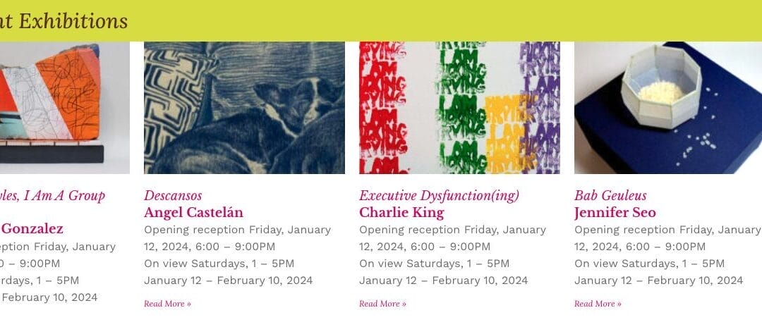 January 12 – February 10, 2024, Exhibitions