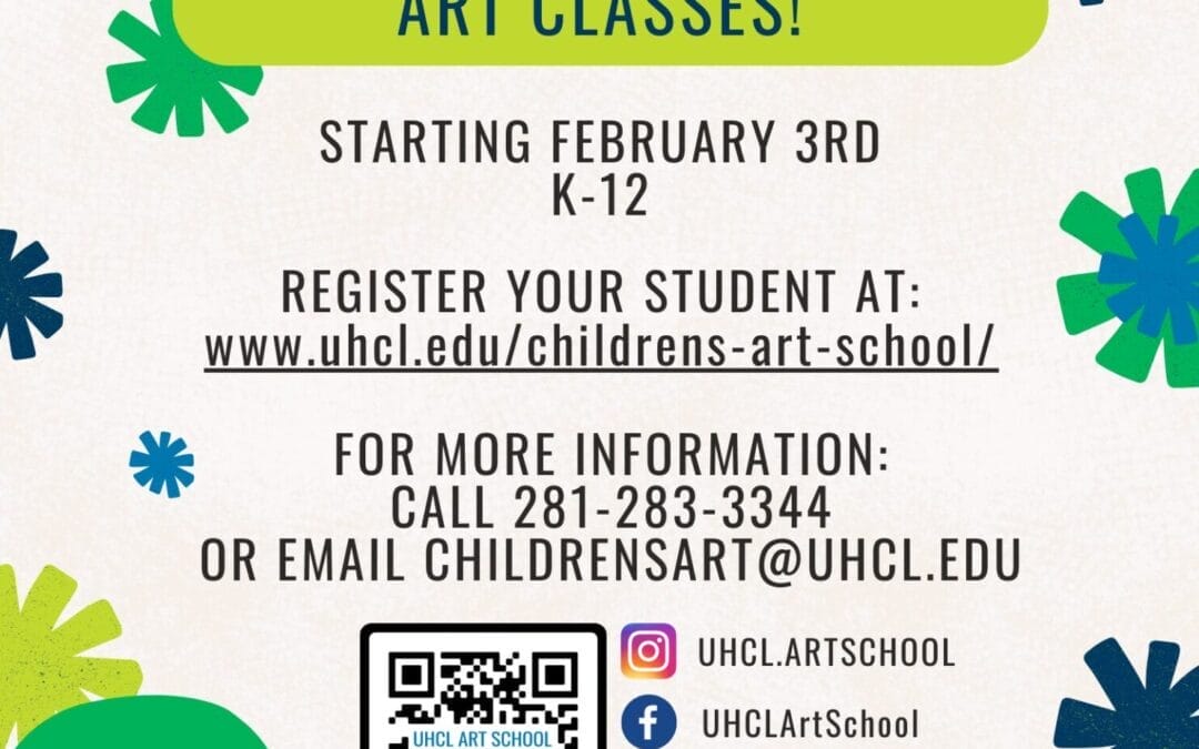 Register for UHCL Art School for Children and Young Adults Spring Art Classes!