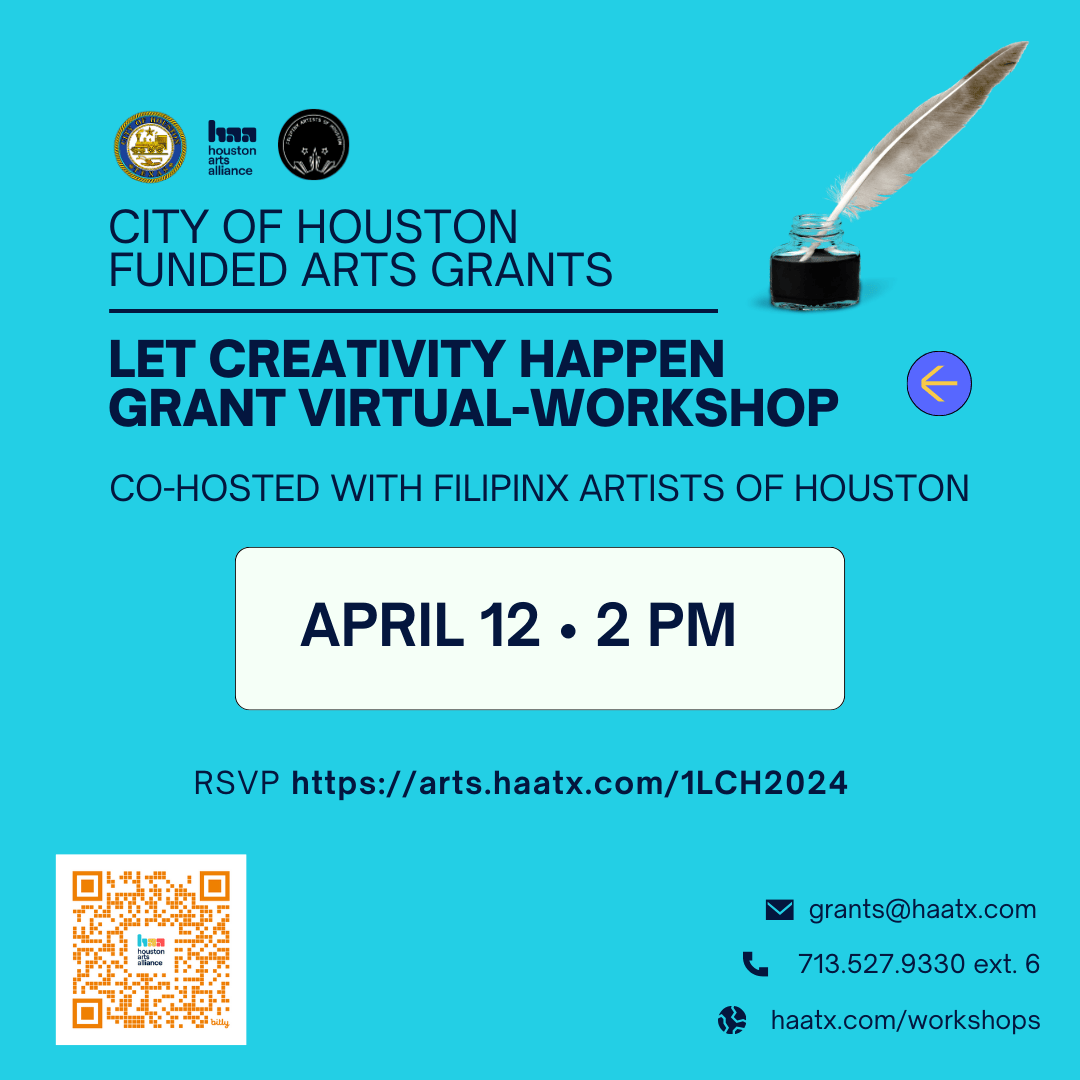 Let Creativity Happen Grant Virtual Houston Cultural Events