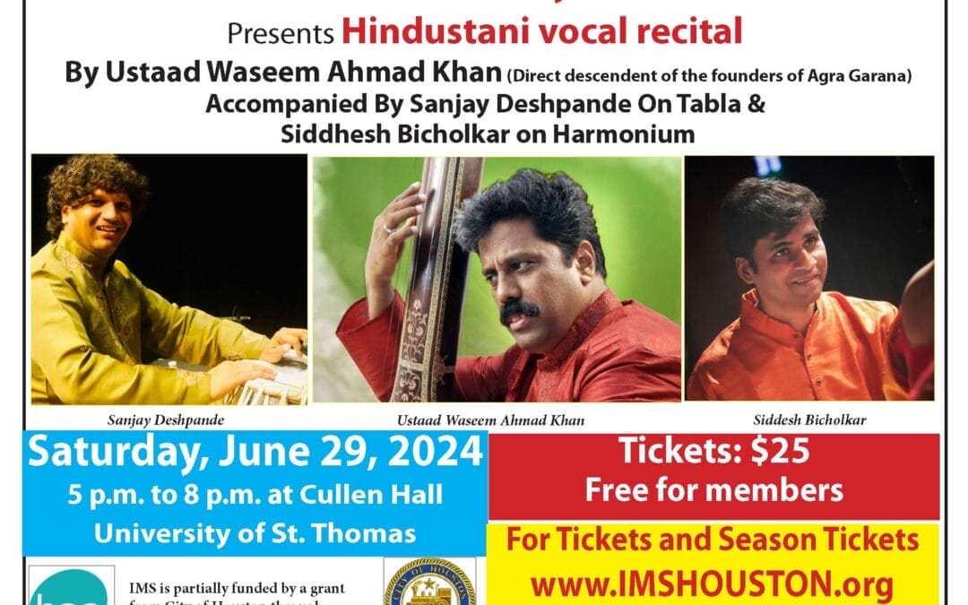 Hindustani or North Indian Vocal Classical Music by Ustaad Waseem Ahmad Khan who is a direct descendant of founders of Agra Gharana.